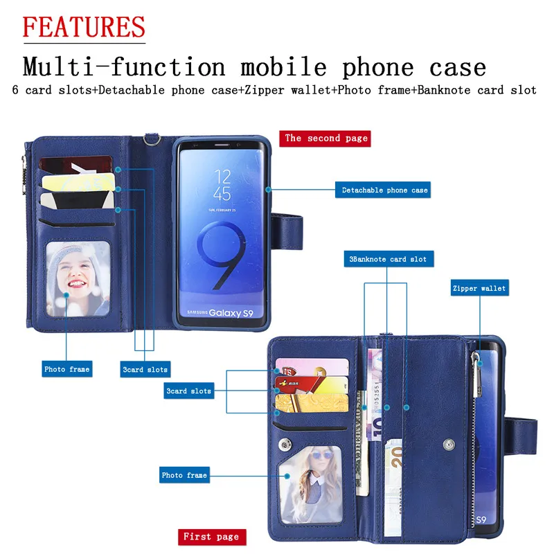 Магнитный кожаный чехол для Samsung S21 Ultra S20 FE S9 S8 S10 Plus Coque Hoesje чехол-бумажник карт Galaxy