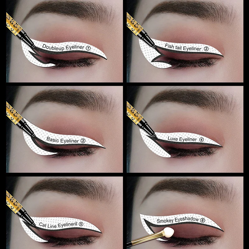Eyeliner Eye Shadow Nine-Tailed Fox Patch Eyeshadow Models Template Shaping Stencil Eyes Make up Aid Tools | Красота и здоровье