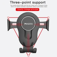 portable adjustable clip car phone holder gravity phone telescopic mount stand
