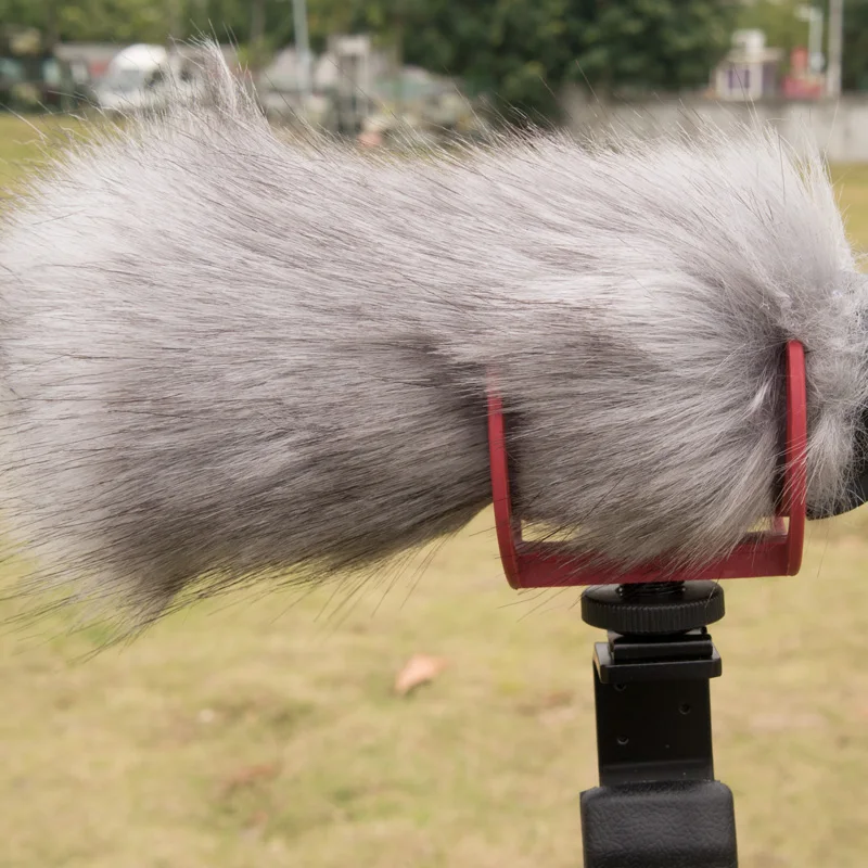 

Ulanzi Microphone Mic Windshield Furry Fur Wind Muff Windscreen Cover For RODE VideoMic Go/ Takstar SGC-598 MIC-01 Wind Shield