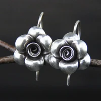 s925 silver rose earrings in sterling all match small female flowers