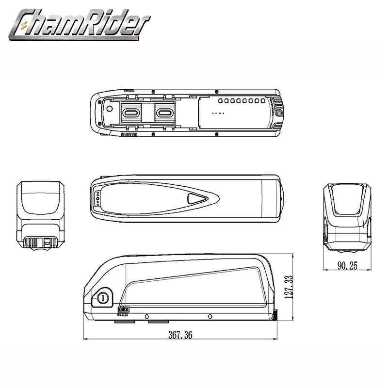 Аккумуляторный блок для электровелосипеда 48 В 52 в чехол аккумулятора 36 внешний