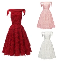 women vintage dress party fringe evening skater party swing dresses prom bridesmaid gown