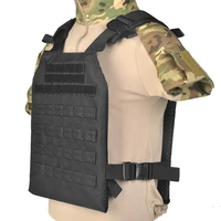 tactical lightweight plate carrier vest molle system armor insert mesh padding airsoft paintball hunting accessories