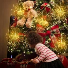 СВЕТОДИОДНАЯ Гирлянда-фейерверк со звездами, праздничное освещение, новогоднее и Рождественское украшение для дома и улицы, водонепроницаемая Гирлянда-Одуванчик, лампа