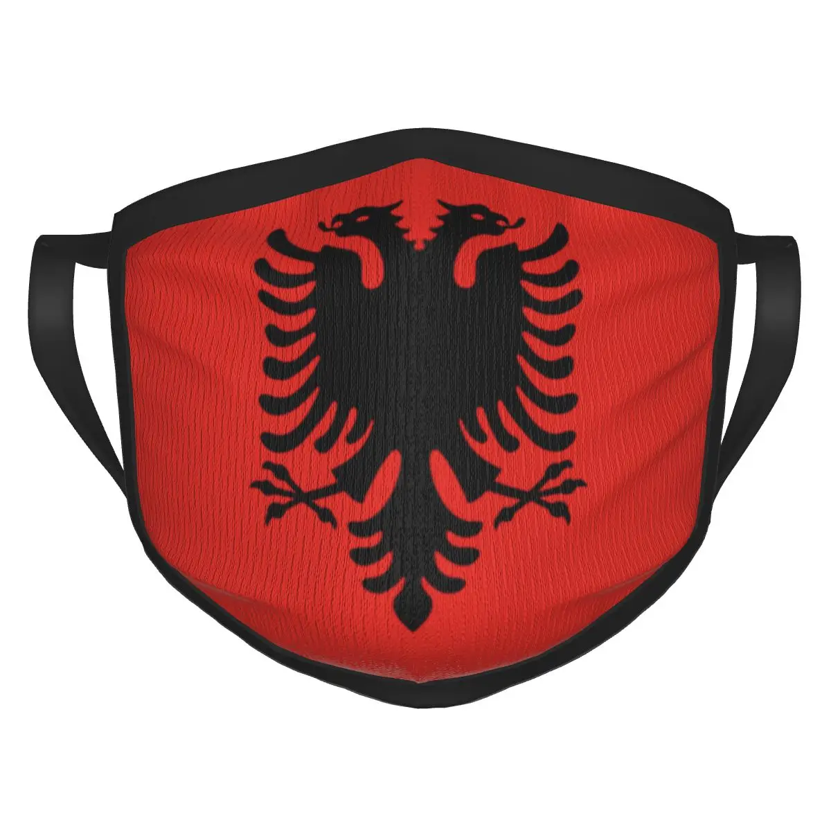 

Albania Flag Face Mask Reusable Washable Breathable Black Border Scarf Anti Haze for Adult unisex unique