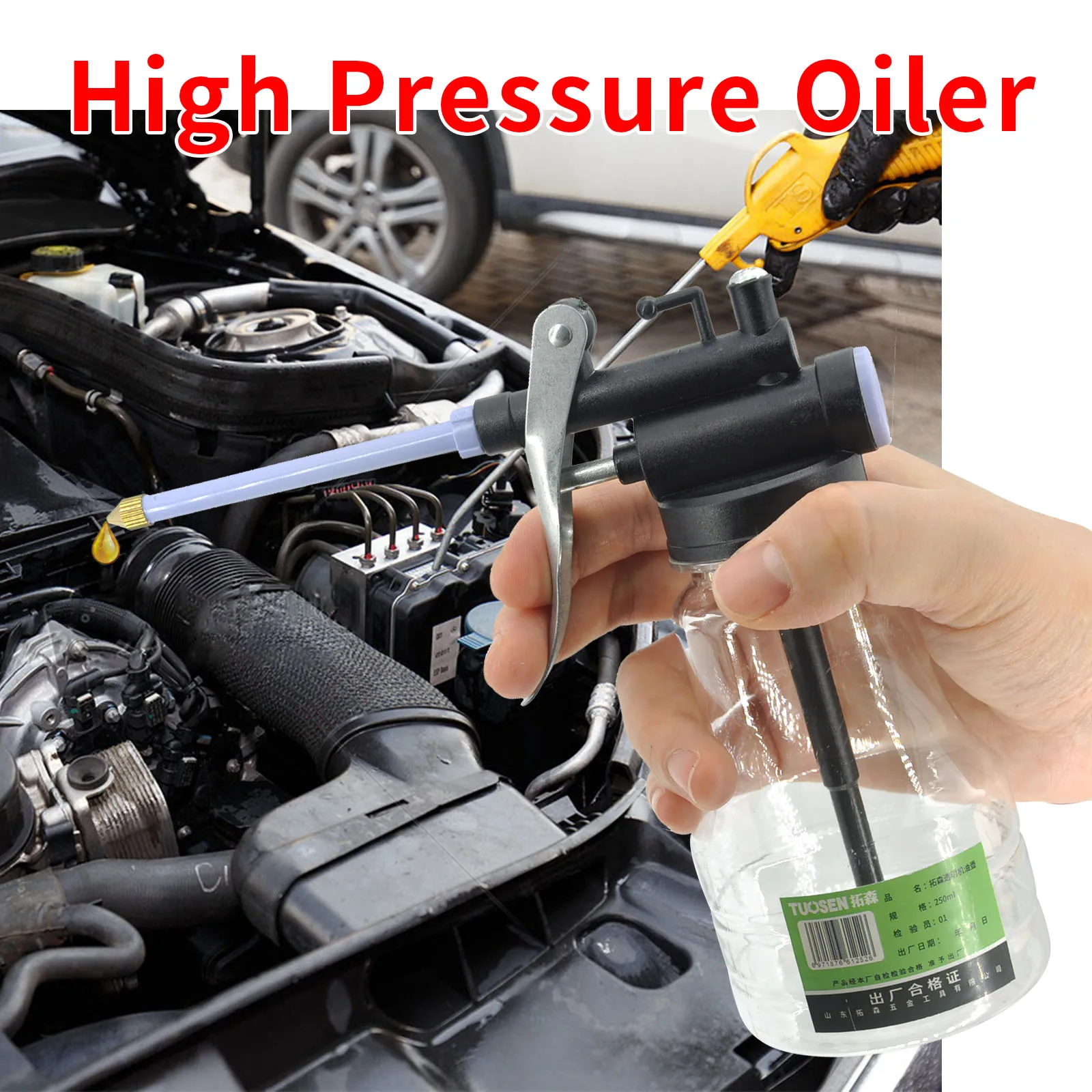 

250ml Transparent Oil Can Oiler Lubrication Plastic Machine Pompe a Graisse High Pressure Injector Pump Oiler Grease Gun