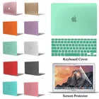 Жесткий Чехол для ноутбука Apple MacBook Air Pro Retina 11, 12, 13, 15, Pro 13, A2338, Air 13, A2337, чехол для клавиатуры и защита экрана