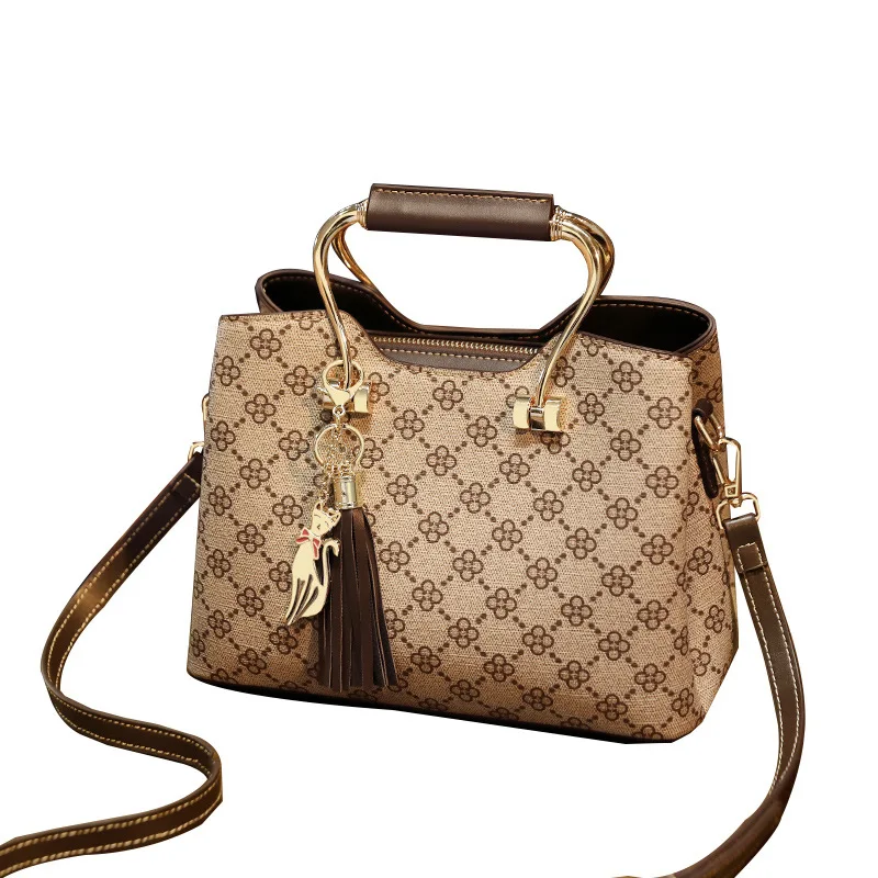 

Genuine Leather Handbags 2021 New Fashion Letters Ladies Presbyopia Printing One-shoulder Diagonal Large-capacity Bag Purses Gg