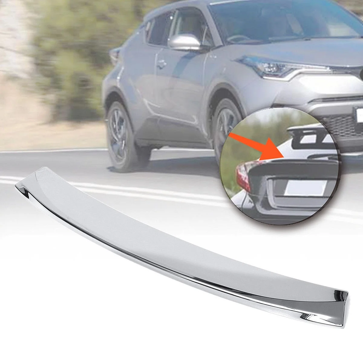 

АБС-пластик хром задняя дверь крыло спойлера накладка декор для Toyota C-HR ЧР 2017-2018