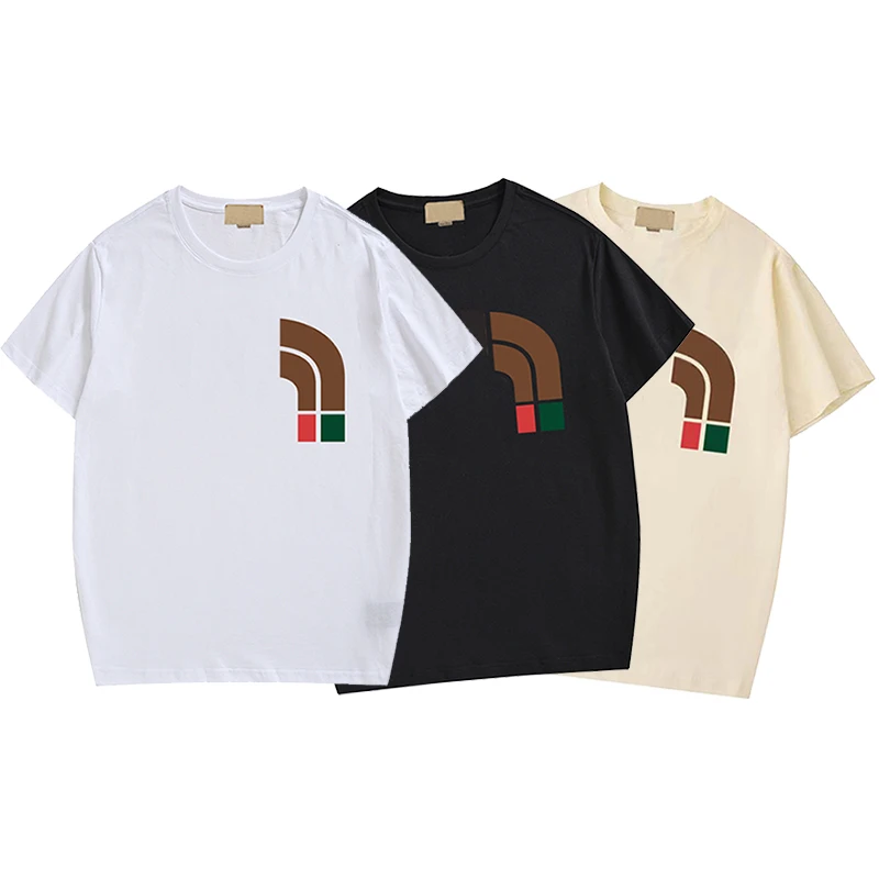 

2021 New Spring and Summer New 100% Cotton T-shirt Casual Couple Top Trend Men and Women Short-sleeved T-shirt Top