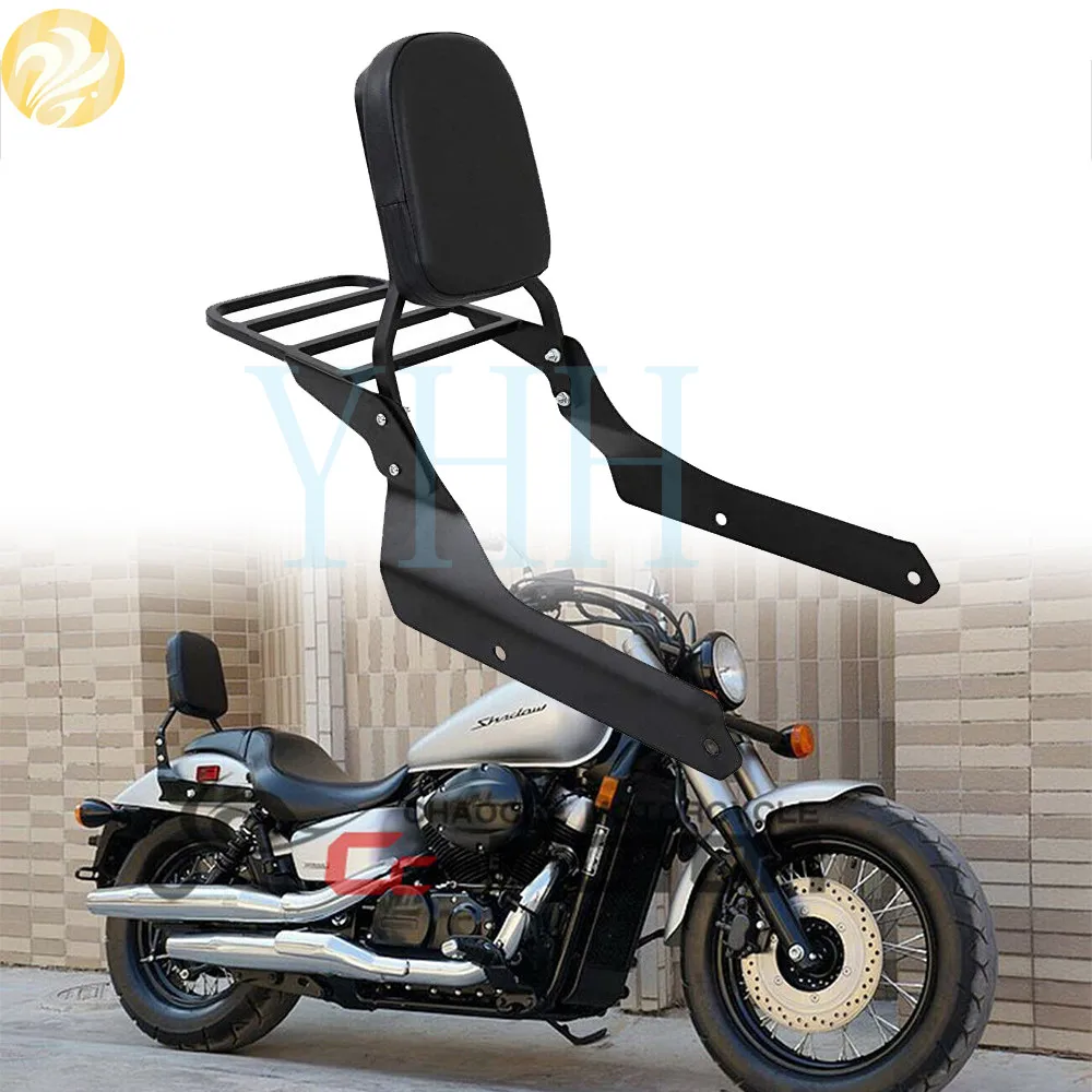 Hot Backrest Sissy Bar + Luggage Rack for Honda Spirit VT750 C2 Shadow 750 Black Motorcycle Passenger VT VT750C2B |