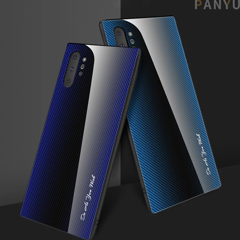 Чехол для телефона Samsung Galaxy S20 Ultra S10 S9 Note 10 9 Plus Luxury Anti-Fall Hard Back Shell Shockproof Glass Soft Edge Cover.