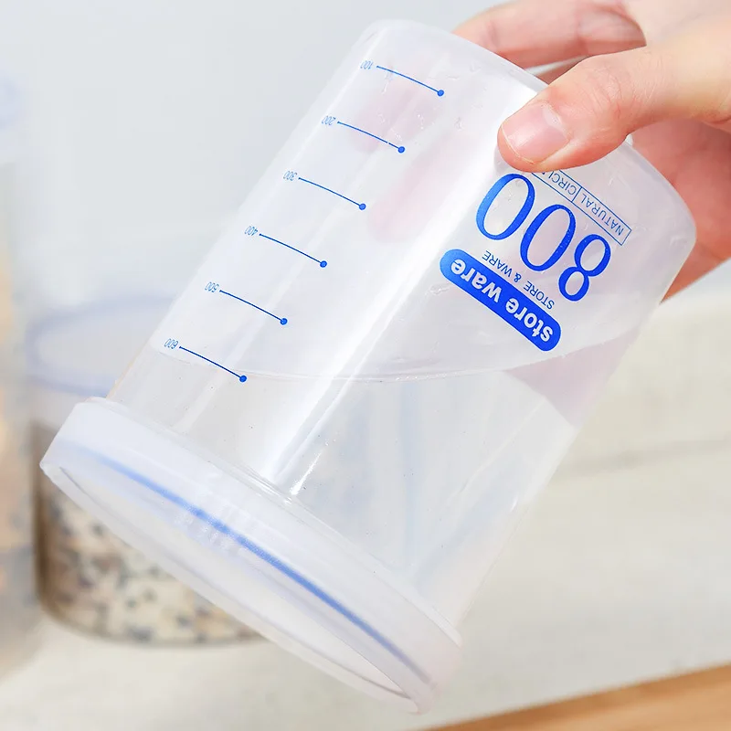 Герметичный резервуар для хранения пластиковый бытовой с крышкой кухонный