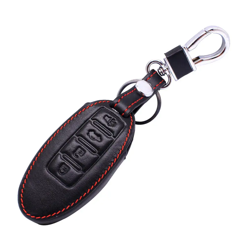4 Button Leather Case Key fob for Nissan Altima Maxima GTR Remote Smart Cover Car For | Автомобили и мотоциклы