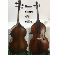full size handmade 4 string cello 4 4 solid wood sweet voice double bass shape maple back spruce panel free cello bag bow