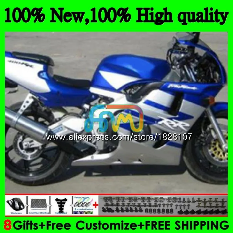 

NC29 Kit For HONDA CBR400 CBR 400 RR 400RR 94 95 96 97 98 99 91BS.0 CBR400RR 1994 1995 1996 1997 1998 1999 Fairing Blue silvery