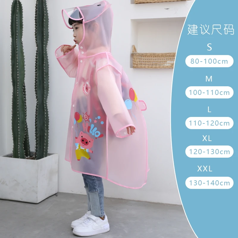 

Lovely Children Waterproof Raincoat Multifunction Rain Gear Supplies Thickened Jumpsuit Reflective Rain Coat Hooded For Outdoor