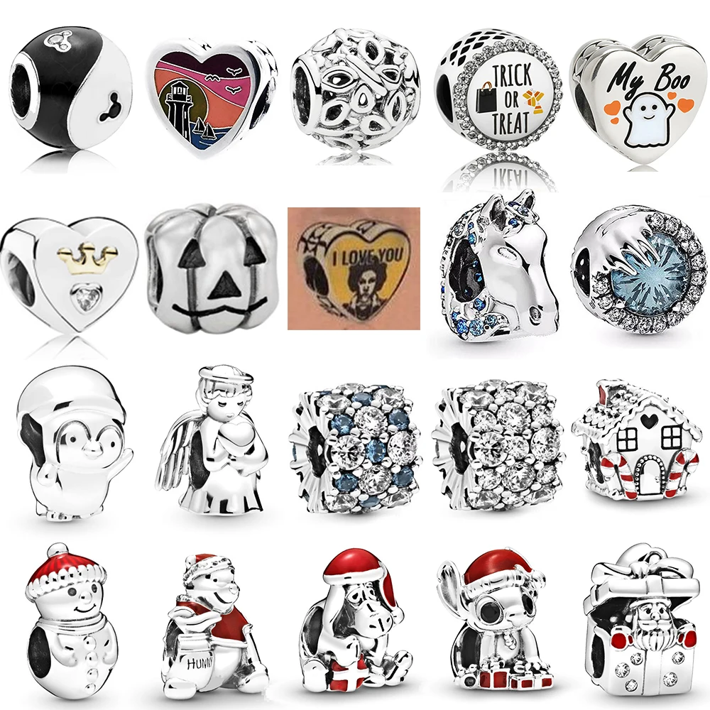 Новинка 2019 100% Стерлинговое Серебро 925 пробы зима Хэллоуин Рождество замороженный