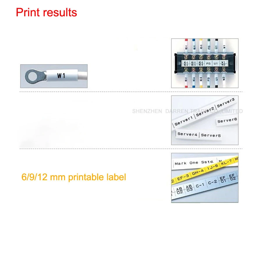 ПВХ трубки принтер S-650 термоусадочная трубка Электронная маркировочная машина