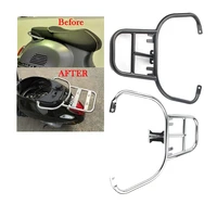 motorcycle luggage rack rear seat cargo extention rack holder support for piaggio vespa gts 300 gts300 blackchrome steel