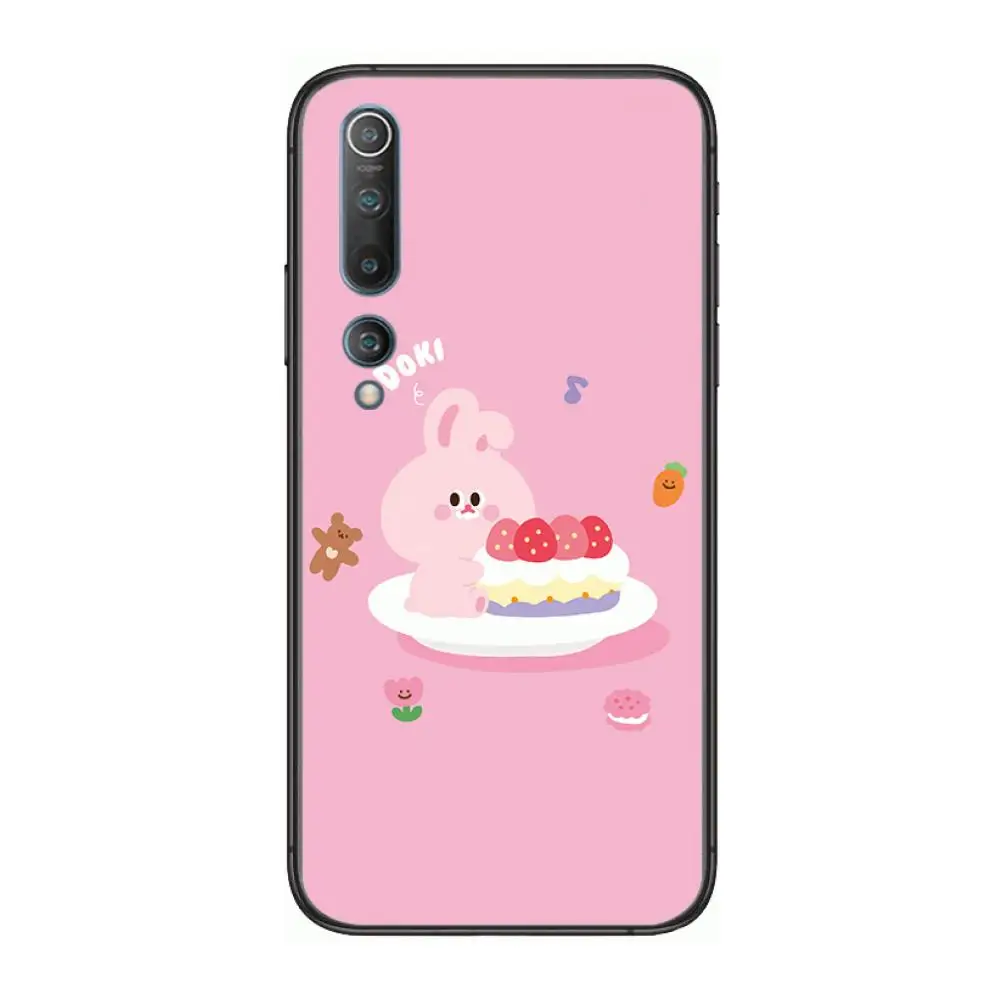 

Cute cartoon bunny case Phone Case For xiaomi mi11 5g 10 liti Ultra 9Pro SE 3 8 Note Anime Black Cover Silicone Back Pretty tpu