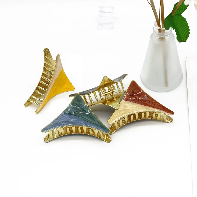 Металлические заколки для волос женские треугольные крабы зажим краб аксессуары