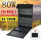 Портативная Складная солнечная панель 80 Вт, 920x280 мм, зарядное устройство с двумя USB-разъемами, уличные солнечные элементы, панель, внешний аккумулятор, солнечная энергия