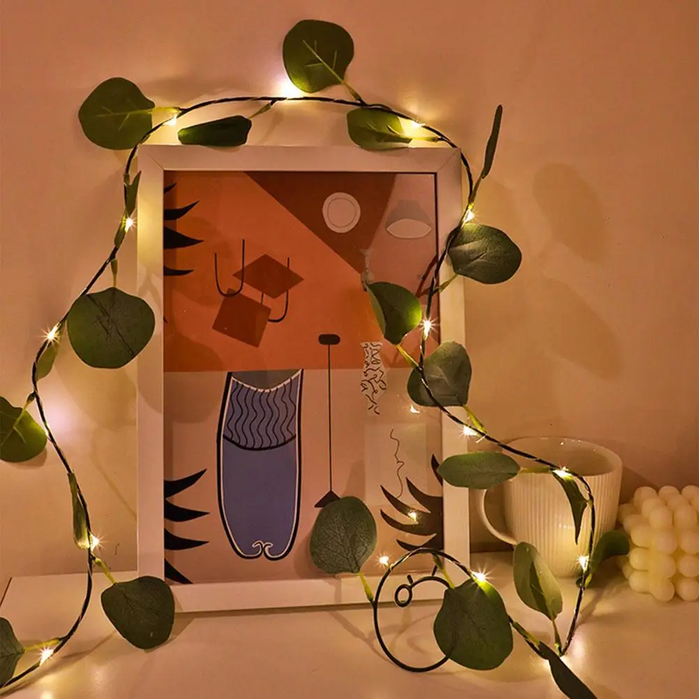 

Светодиодный светильник на батарейках зеленые листья ротанга гирлянда теплый белый светильник для дорог, дворов, витрин магазинов, магазин...