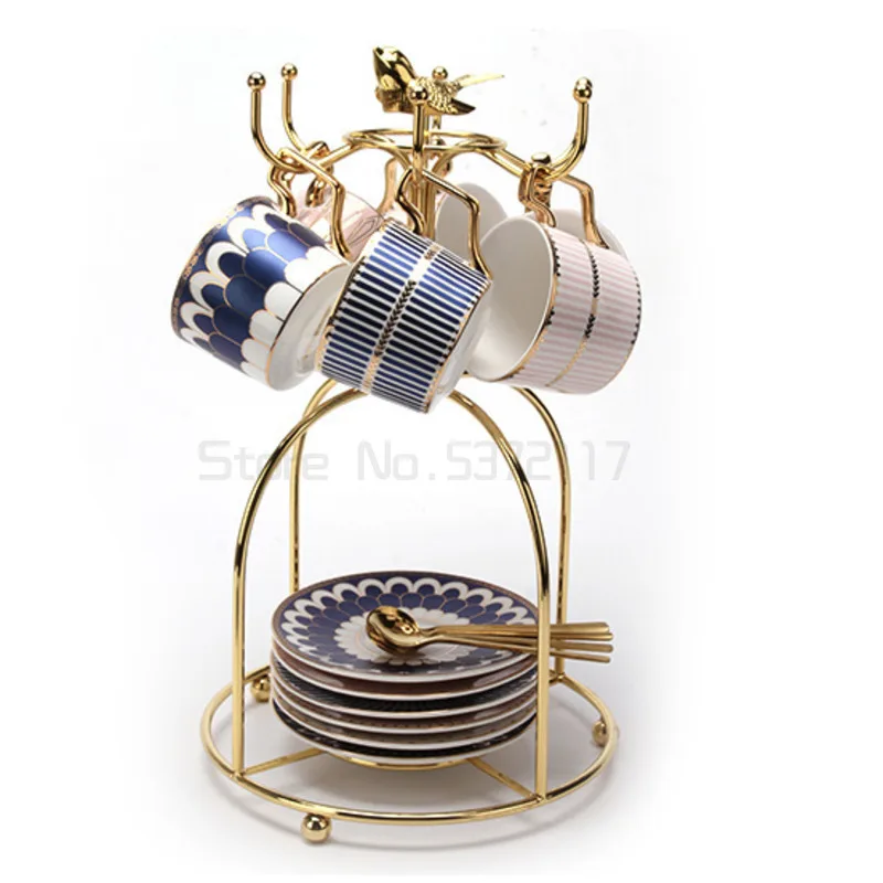 

British style ceramic cup coffee cup set afternoon tea set creative cup with dish spoon holder