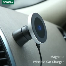Bonola Magnetic Car Wireless Charger For iPhone11ProMax/Xr/Xs/8Plus Qi Phone Wireless Car Charger for Samsung S10/S9/Note10/S8