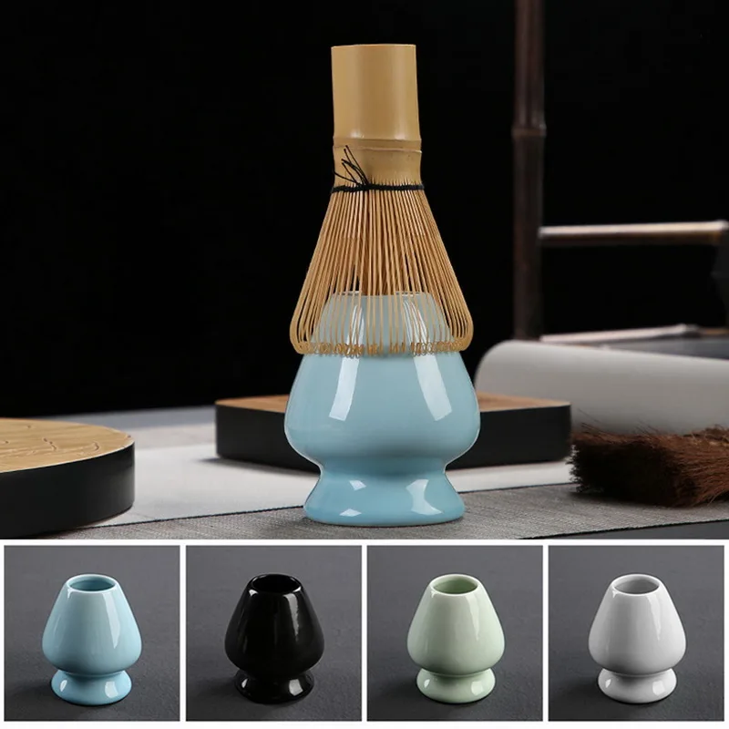

Hot NewTea Ceremony Matcha Whisk Bamboo Chasen Green Tea Whisk Chasen Holder Useful Brush Tools Kitchen