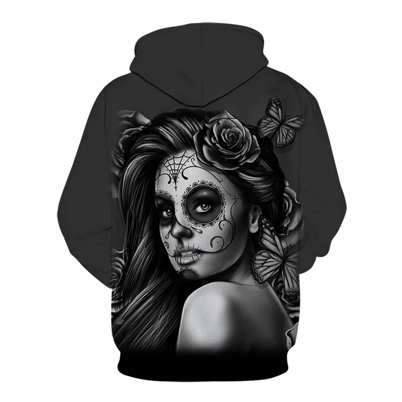 Skull Printed 3D Sweatshirt Men Women Black Design Hoodies Homme Autumn Long Sleeve Tracksuit For Male Hoody Drop Ship