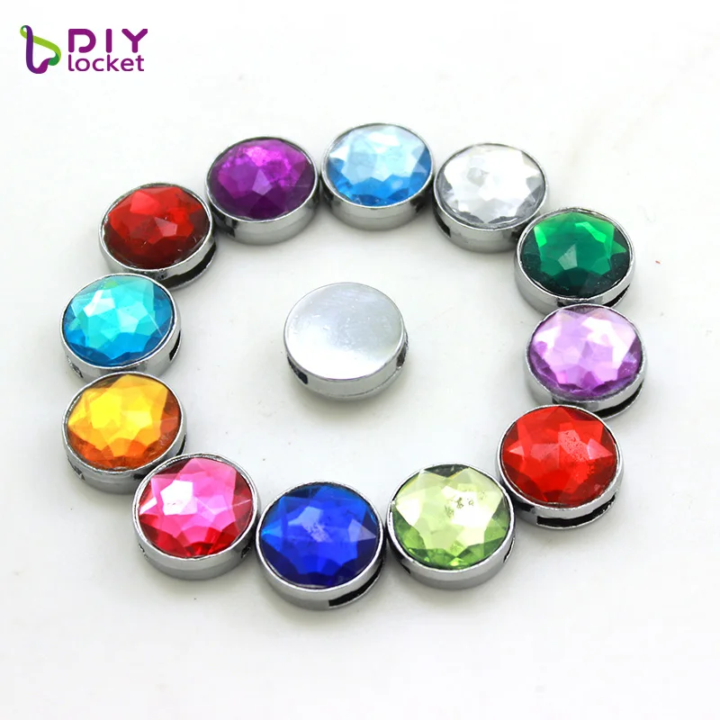 12 шт./лот оптовая продажа красочных 8 мм подвесок из камня рождения для браслета и