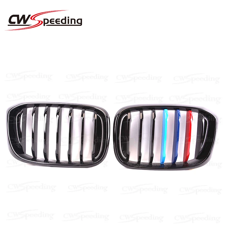 УГЛЕРОДНЫЙ M Цвет Черный 2 линии двойная планка решетка гриль для 2018-2019 BMW X серии X3