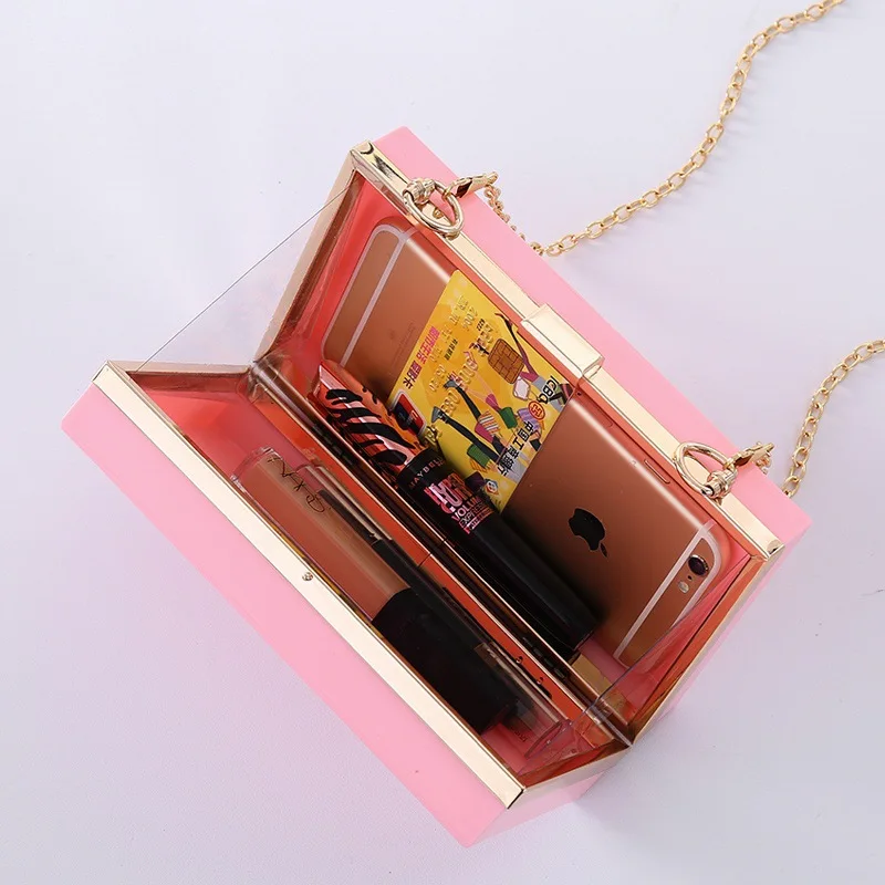 

New type square acrylic bag evening bag banquet lady bag acrylic hand bag