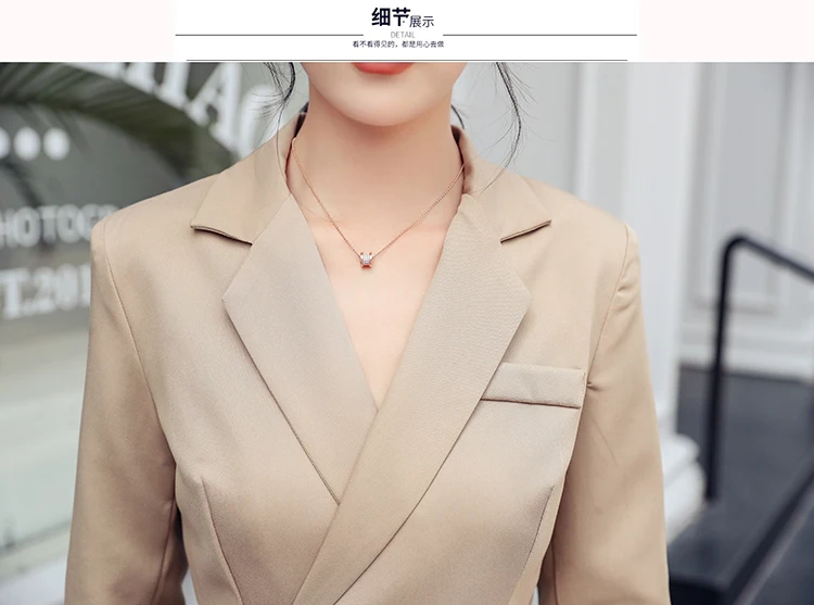 

2019 Autumn winter Ladies Temperament Dress New Fashion Dress Suit Collar Pleated Slim Elegant Dress