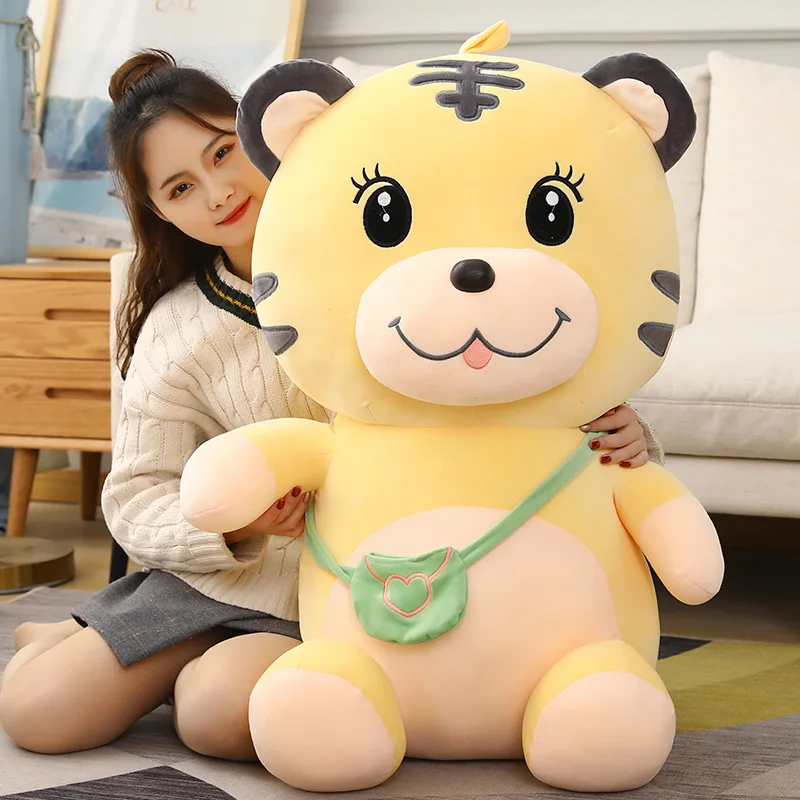 

Cute backpack tiger doll plush toy pillow doll Children's birthday presents