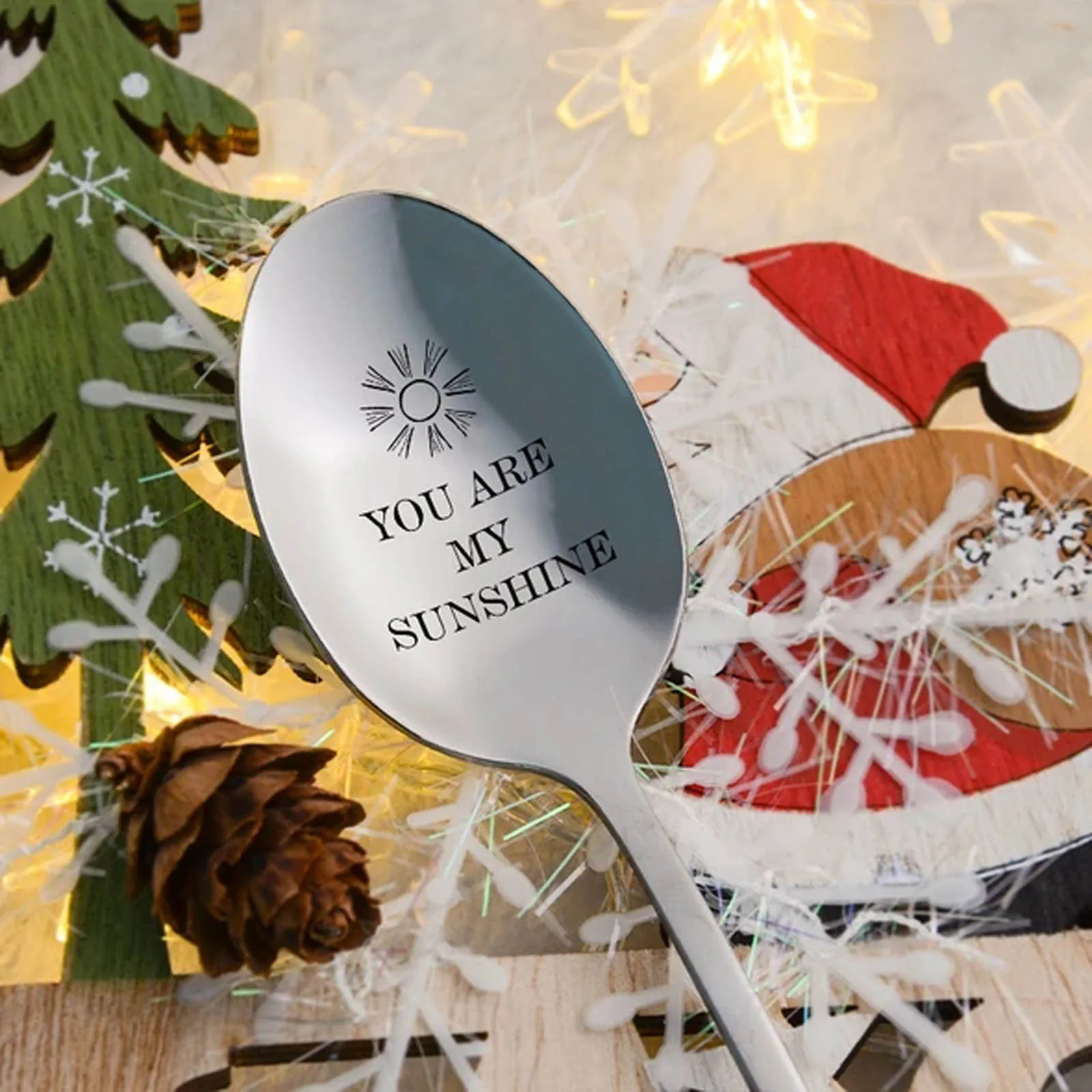 Ложка с надписью из нержавеющей стали лучший подарок для мамы папы бабушки