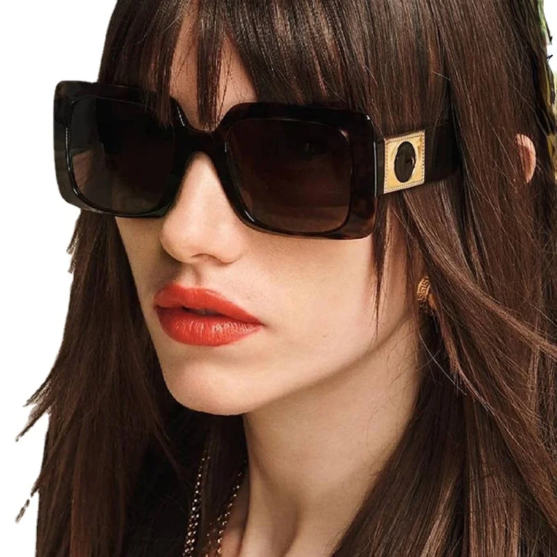 

New Square Rimless Sunglasses Women Fashion Sun glasses For Men UV400 Shades Oculos Luxury Brand Designer Summer Red Glasses