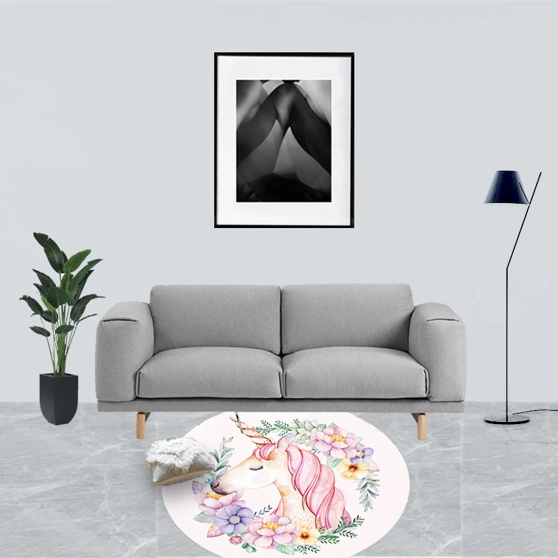 Круглые ковры мягкие флисовые розовый скандинавский пол коврик для спальни