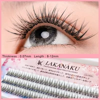 lakanaku 120 bundles fishtail lashes tufts high quality mink fish tail eyelashes clusters 12d 8 12mm makeup eyelashes bundles