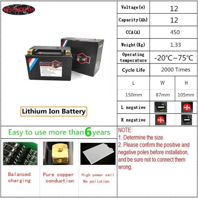 KP12A-BS KP12-BS 12 В 12Ah CCA 450A мотоцикл LiFePO4 батарея пусковое устройство литиевый Железный мотоцикл аккумулятор с системой управления