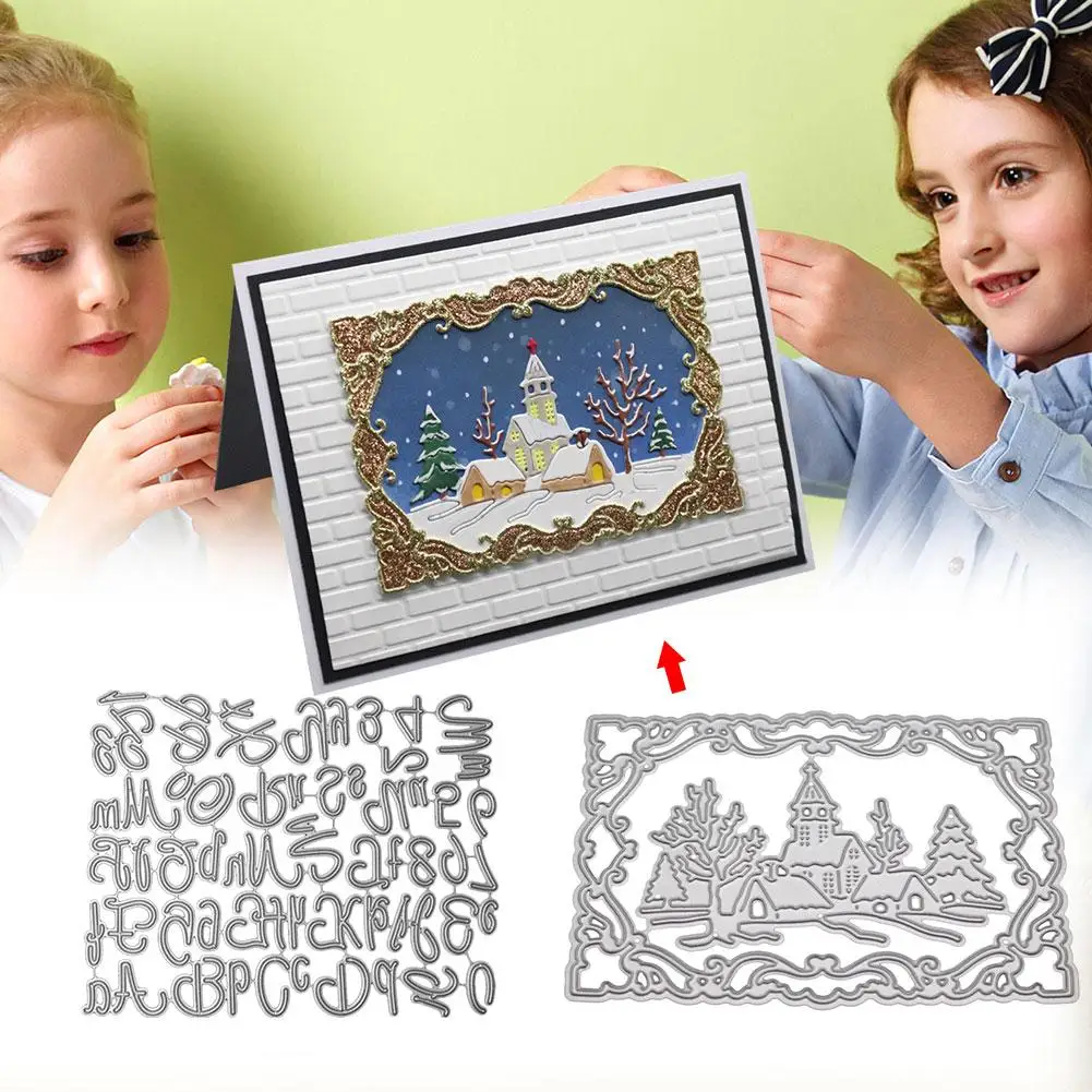 DIY штамповочный шаблон из углеродистой стали рождественские буквы цифры