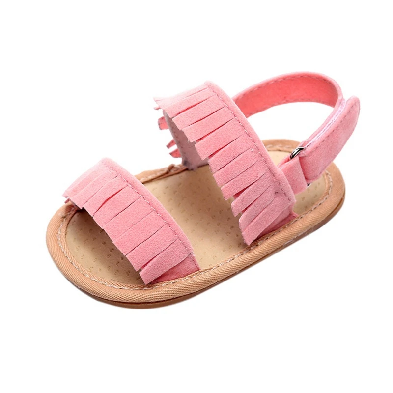 Sandalias de piel sint&eacute;tica antideslizantes para beb&eacute;s, zapatos para reci&eacute;n nacidos de 0 a 18 meses, zapatos para antes de caminar, 76-2