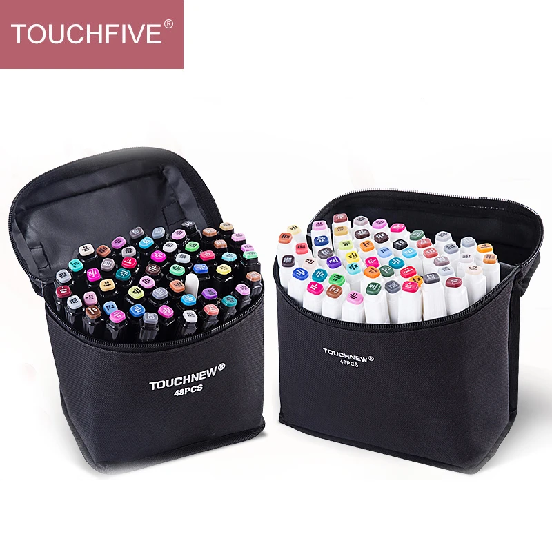 

TOUCHFIVE 168 sketch Markers pens Set Manga colored markers set Dual Head art supplier paint Pen Draw marker for student