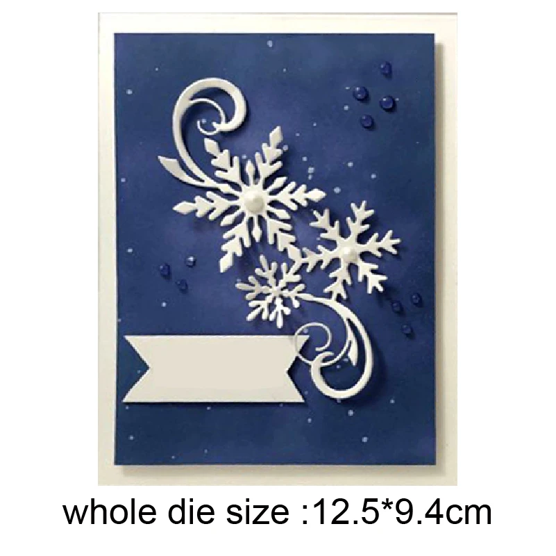 

Snowflake Vine Border Metal Cutting Dies Stencil for DIY Scrapbooking Album Embossing Paper Cards Decoratve Crafts Die Cuts
