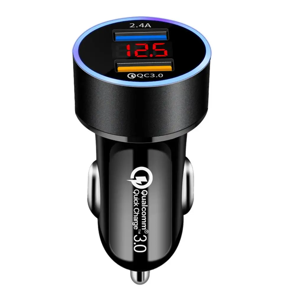 Автомобильный Зарядное устройство 3.1A цифровой Дисплей Dual USB 3 0 автомобильный