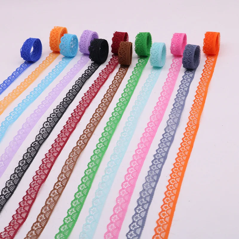 10 ярдов 14 мм широкая Цветочная кружевная лента тесьма ткань для шитья сделай сам