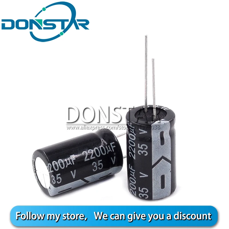 

5PCS 35V 2200UF Electrolytic Capacitor 2200UF 35V 16*25MM Aluminium Electrolytic Capacitor